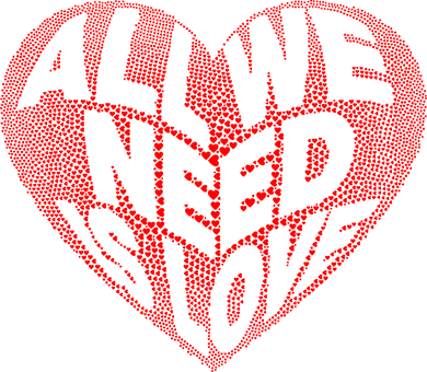 All You Need Is Love Heart Graphic