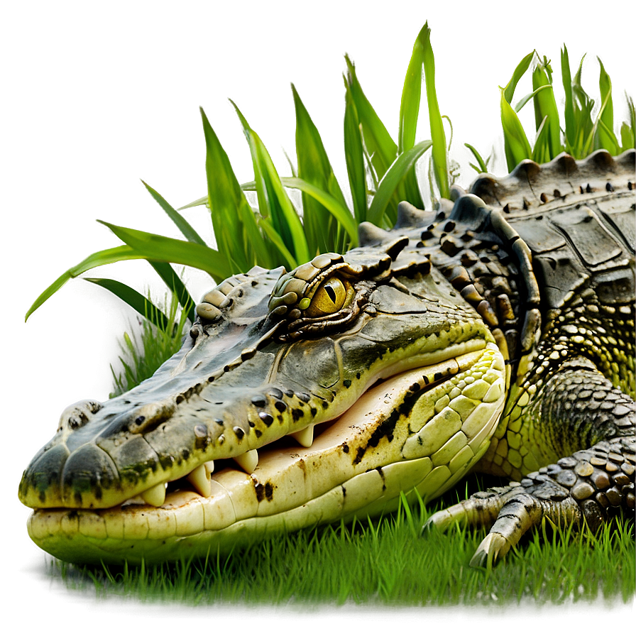 Alligator In Grass Png 05212024