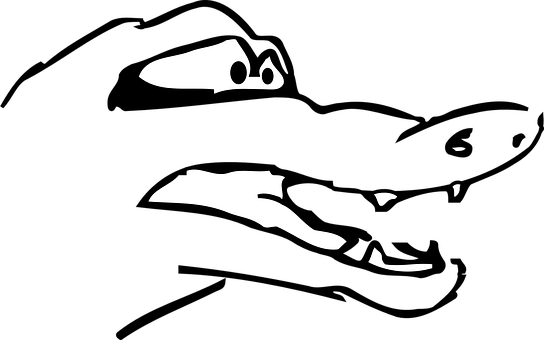 Alligator Silhouette Art