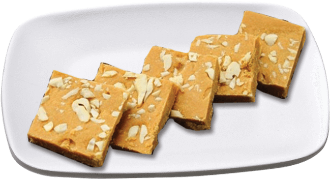 Almond Topped Barfi Sweets