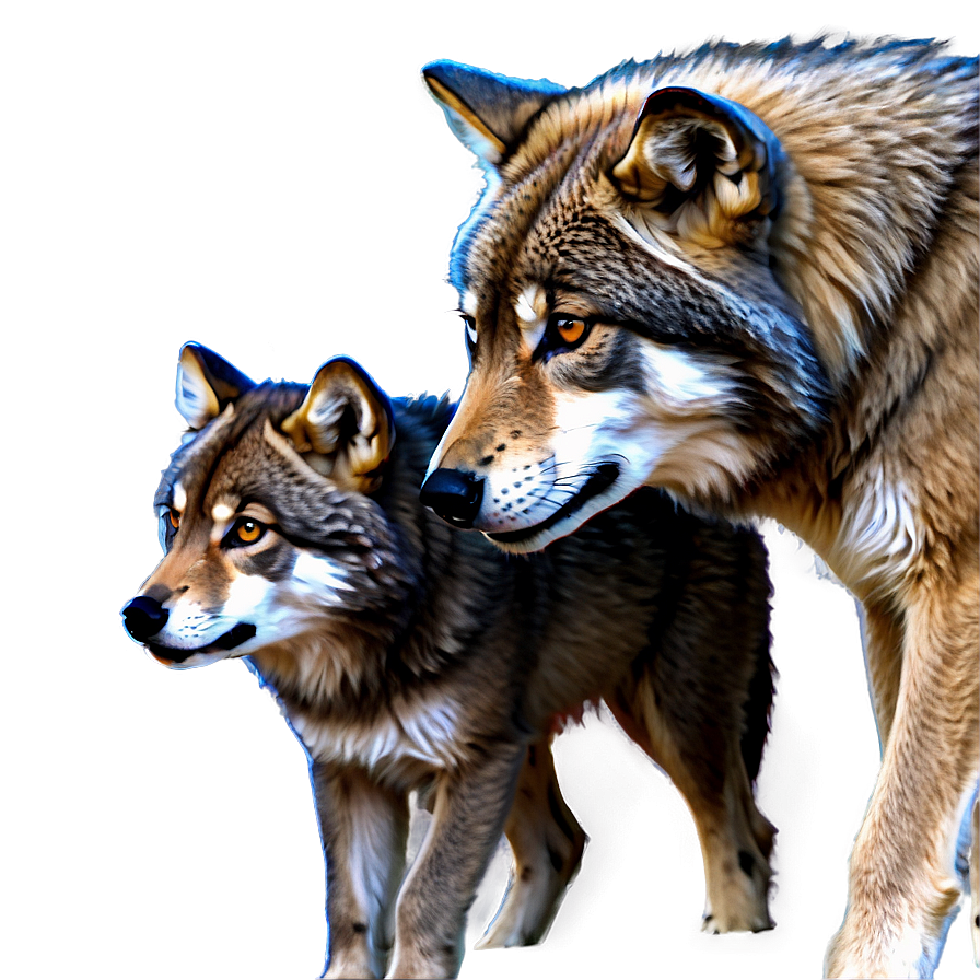 Alpha Wolf And Cubs Png 97