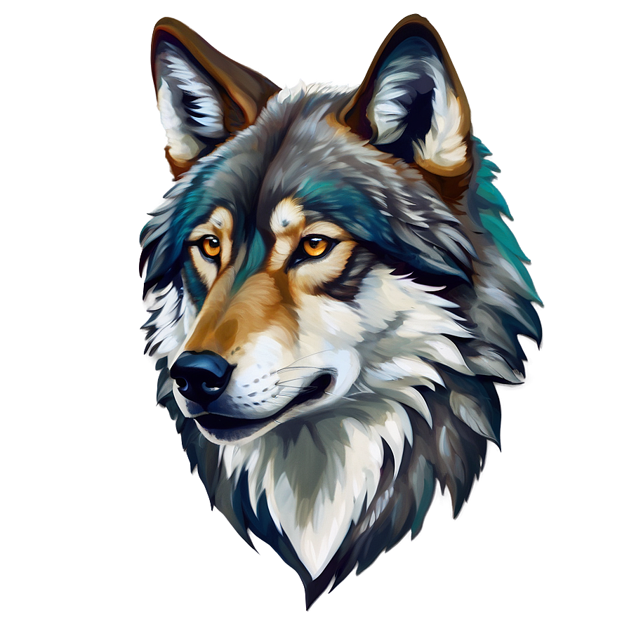 Alpha Wolf Digital Painting Png Ijh