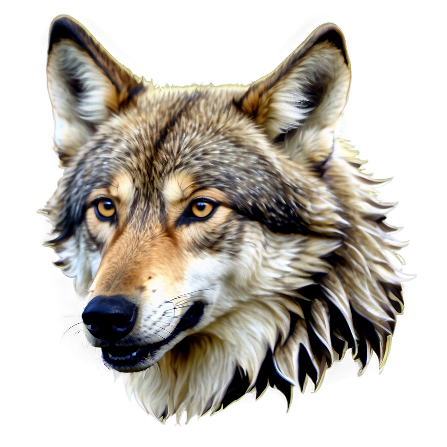 Alpha Wolf Digital Painting Png Rsm73