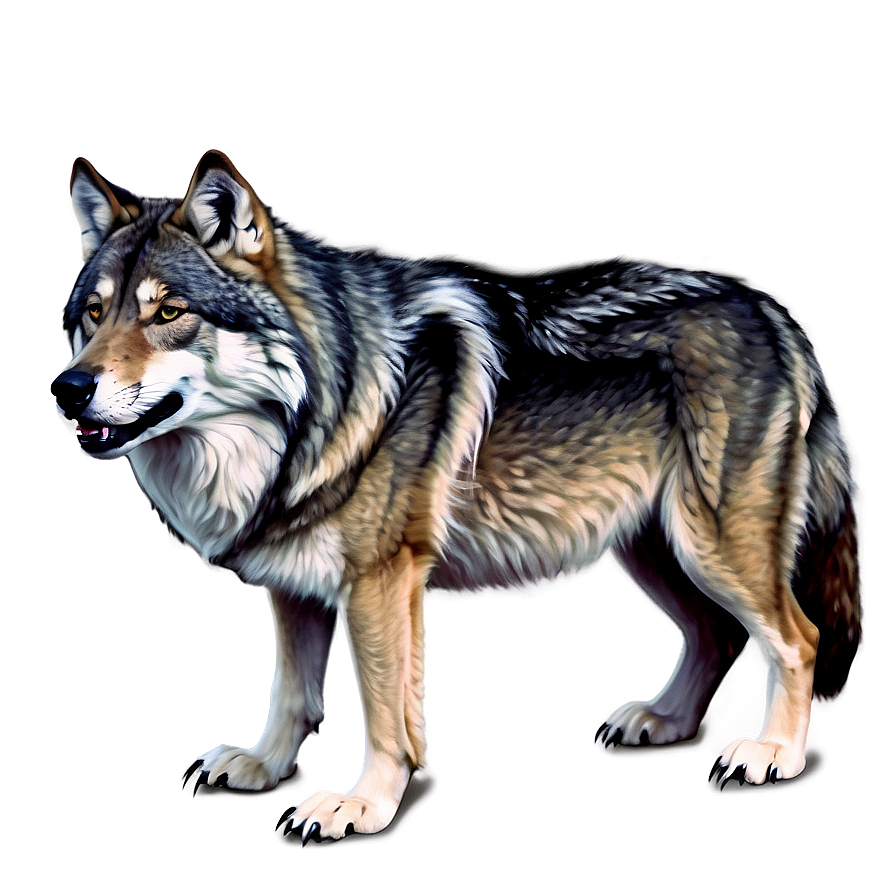 Alpha Wolf Illustration Png 06292024