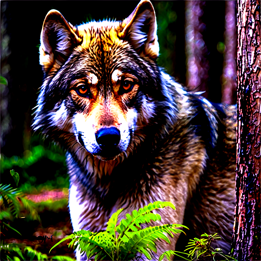 Alpha Wolf In Forest Png 43