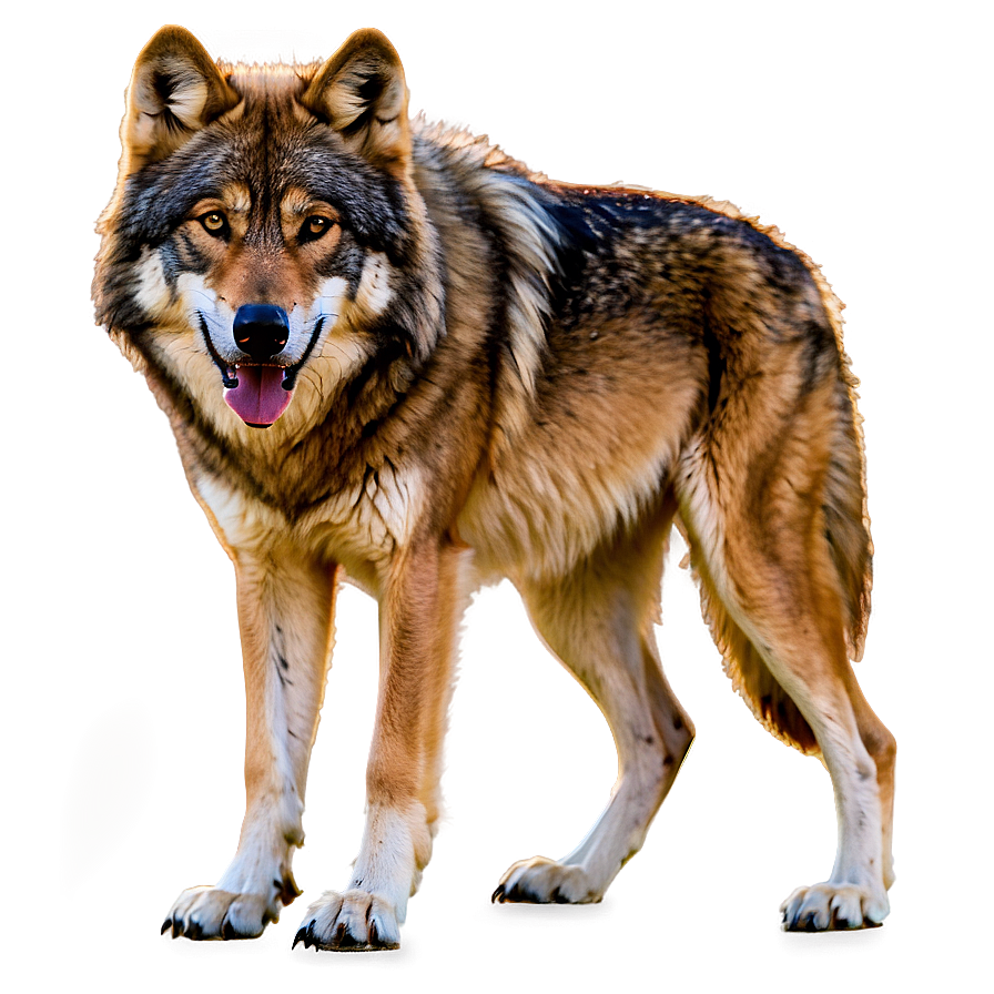 Alpha Wolf In Golden Light Png Pcy