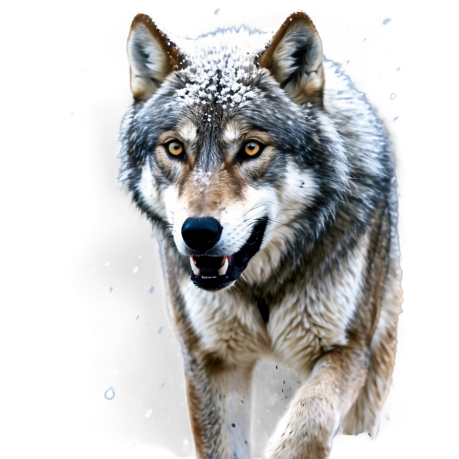 Alpha Wolf In Snowstorm Png 98