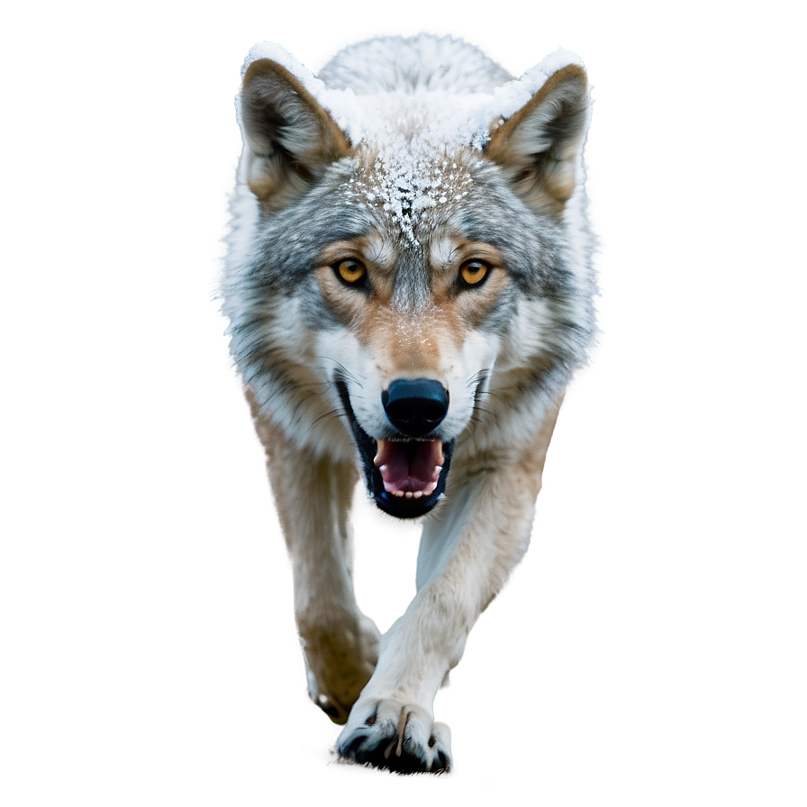 Alpha Wolf In Snowstorm Png Cvx73