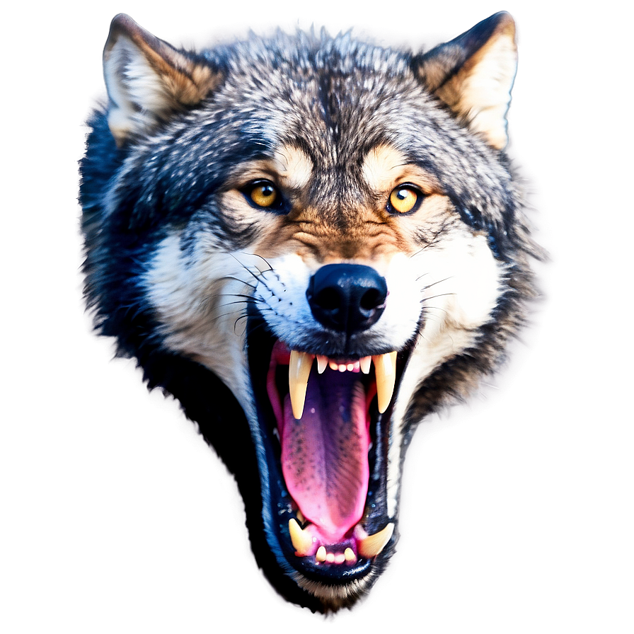 Alpha Wolf Roaring Loudly Png 63