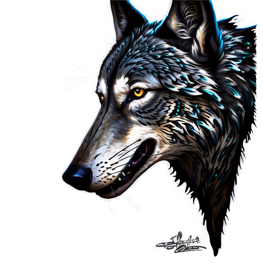 Alpha Wolf Tribal Tattoo Png Cvn52