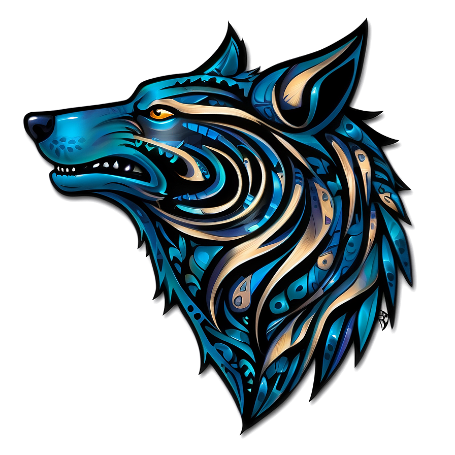 Alpha Wolf Tribal Tattoo Png Orb52