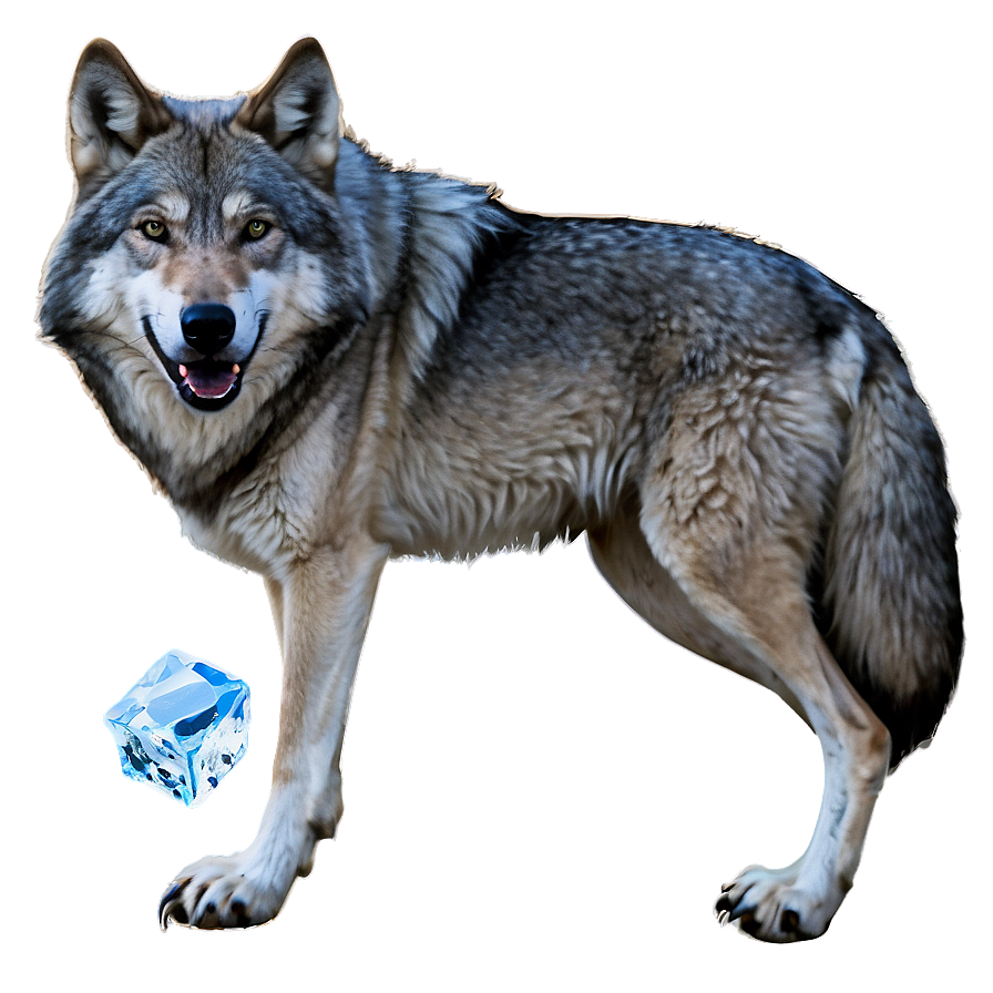 Alpha Wolf With Ice Background Png Rnl