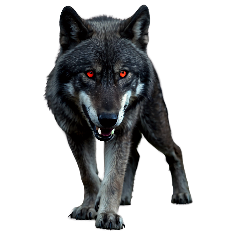 Alpha Wolf With Red Eyes Png Vpc