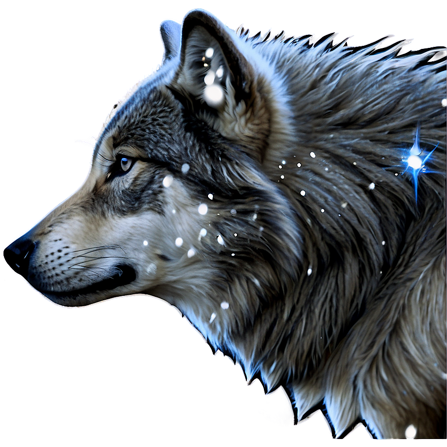 Alpha Wolf With Stars Png Kte4