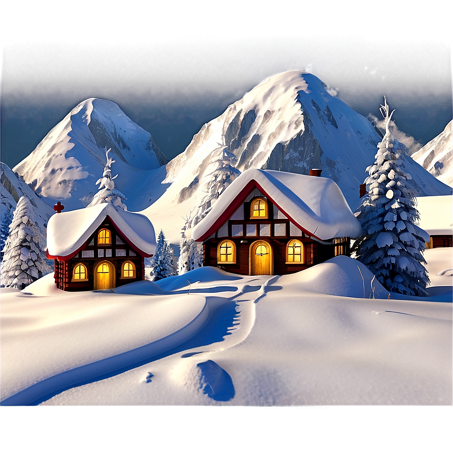 Alpine Snow Village Png 04292024