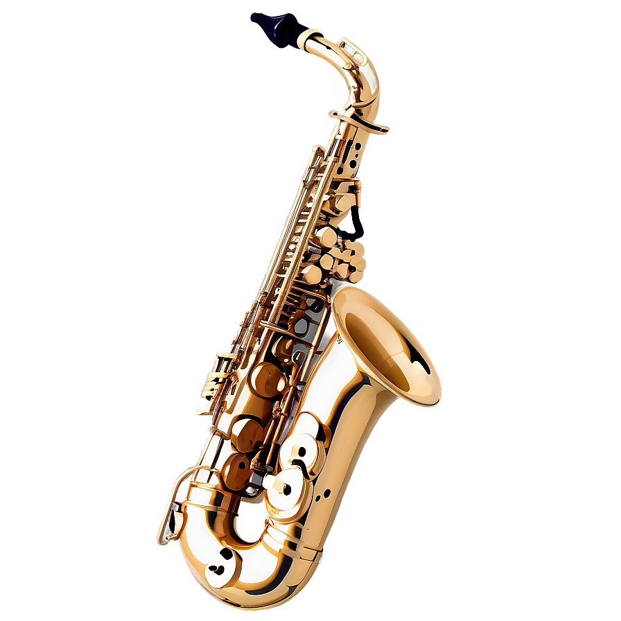 Alto Saxophone With Notes Png Oqp29