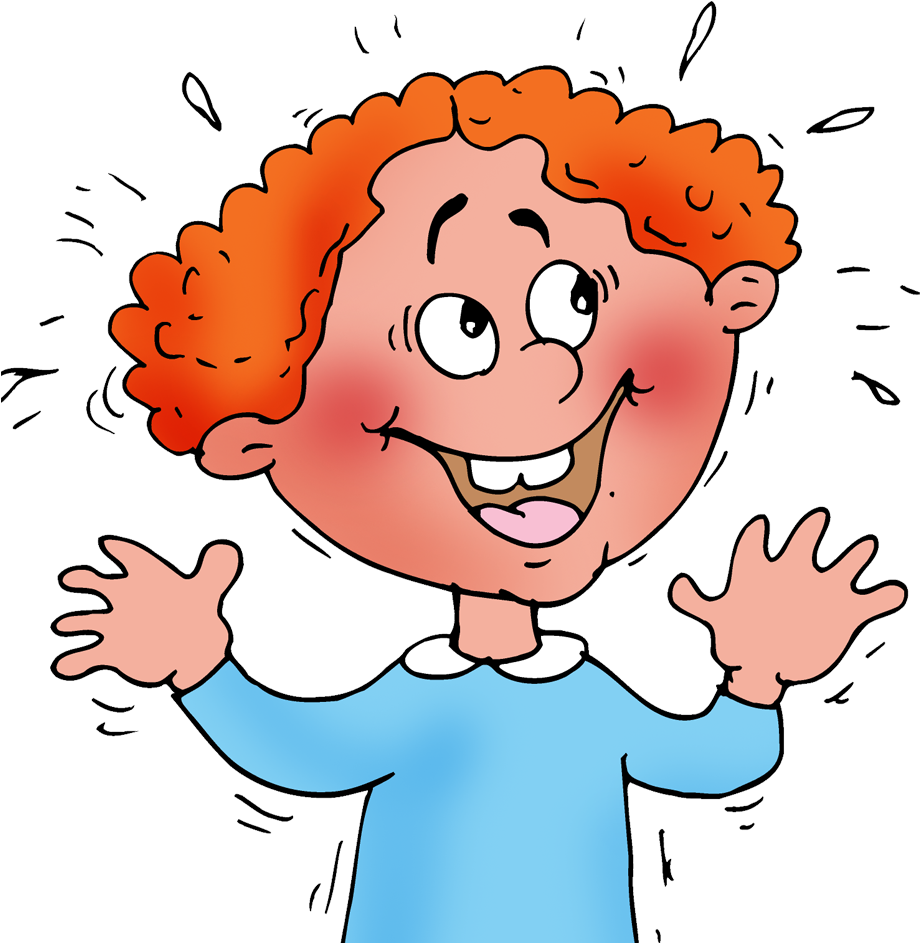 Amazed Redhead Child Cartoon