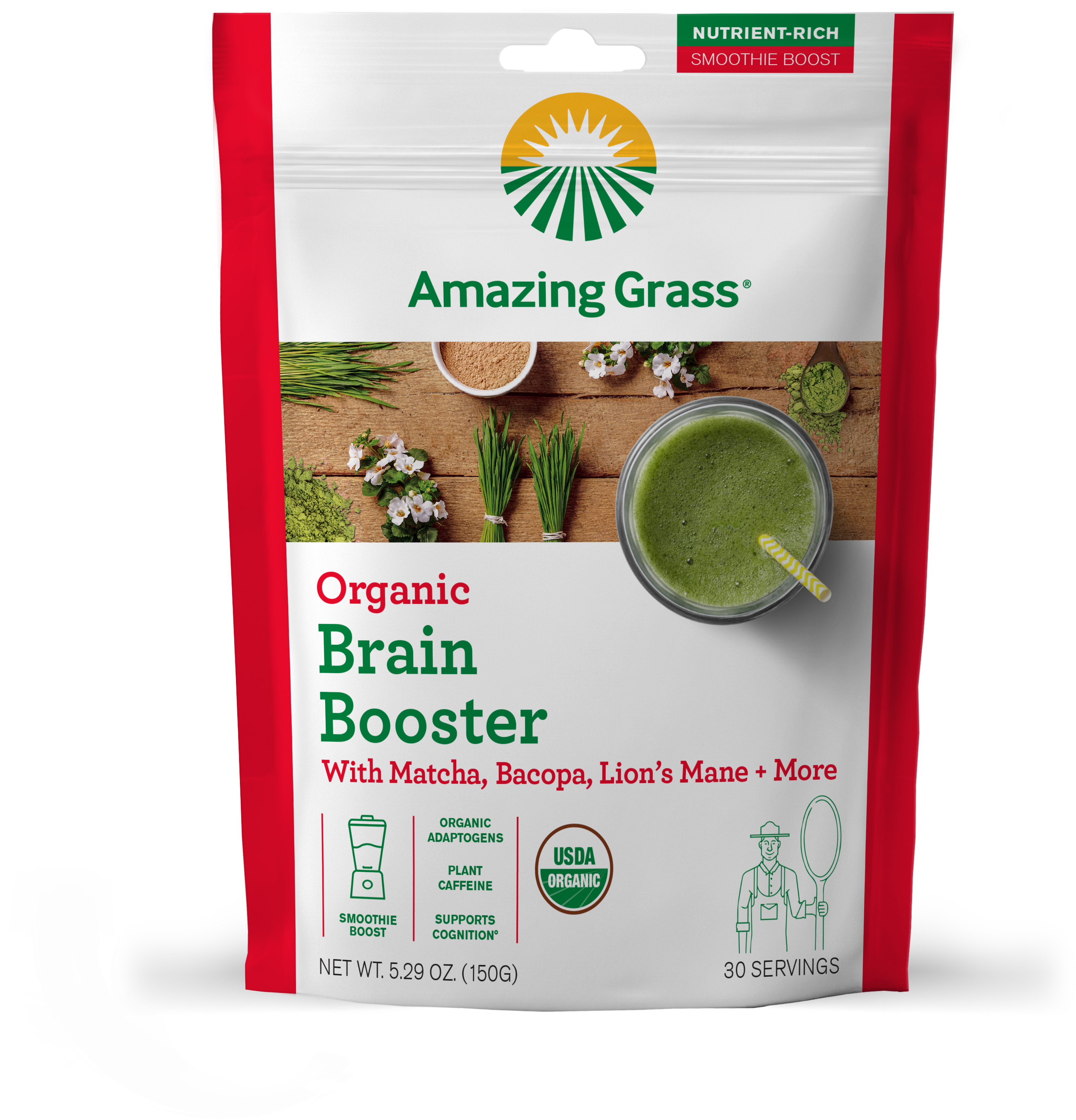 Amazing Grass Organic Brain Booster Smoothie Mix