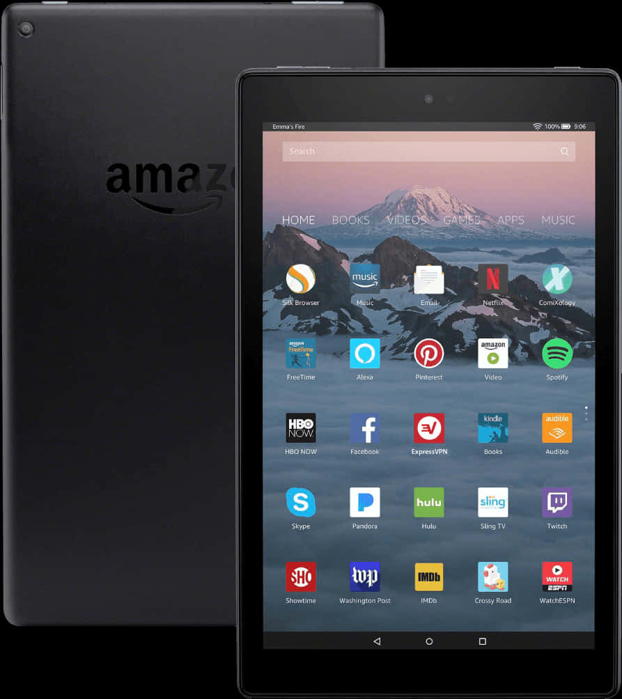 Amazon Fire Tablet Display Apps