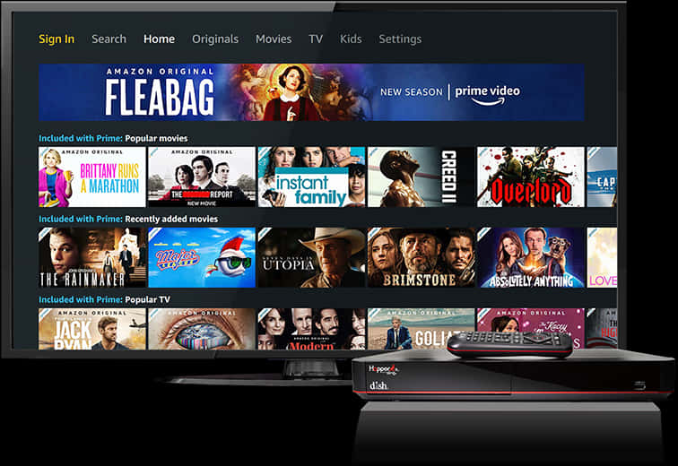 Amazon Prime Video Interfaceon T V