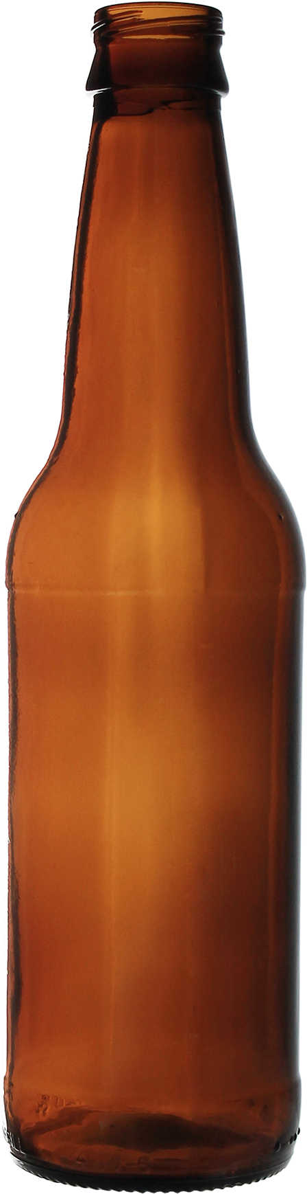 Amber Beer Bottle Isolated