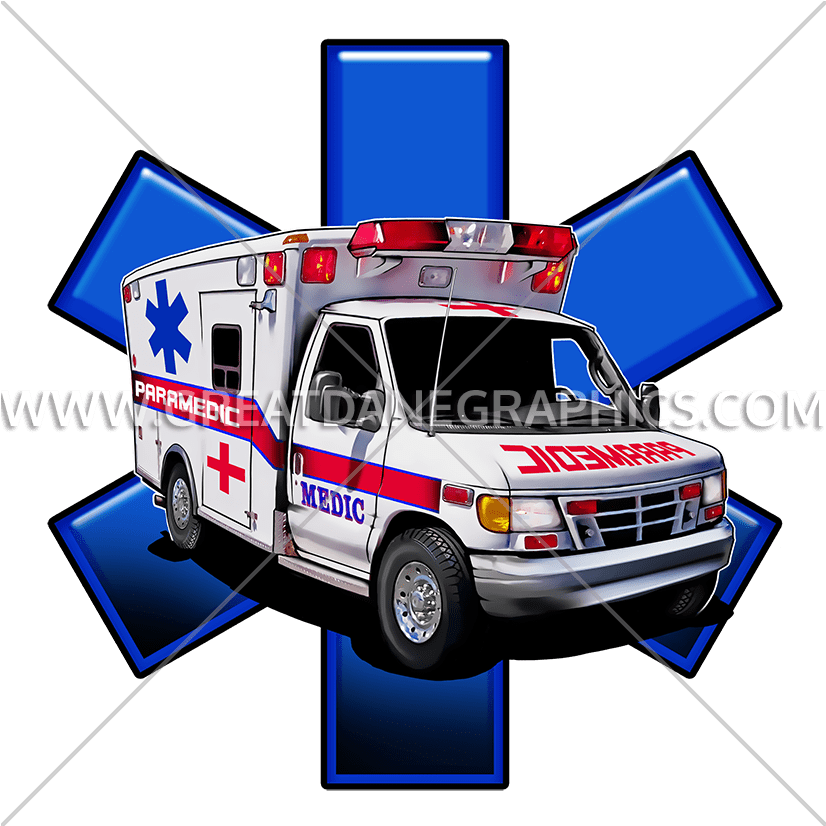 Ambulanceand Starof Life Graphic