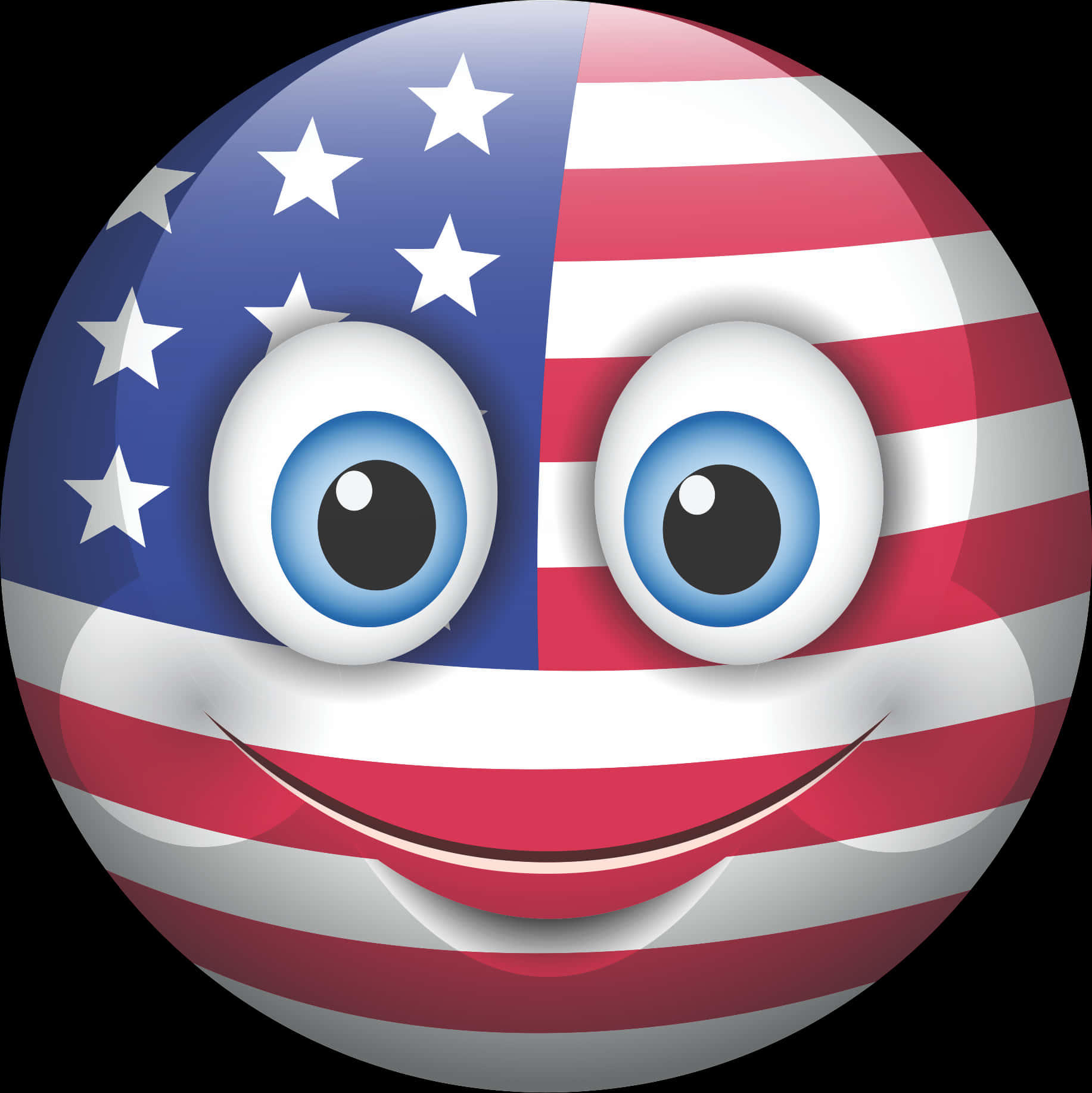 American Flag Emoji Smiley