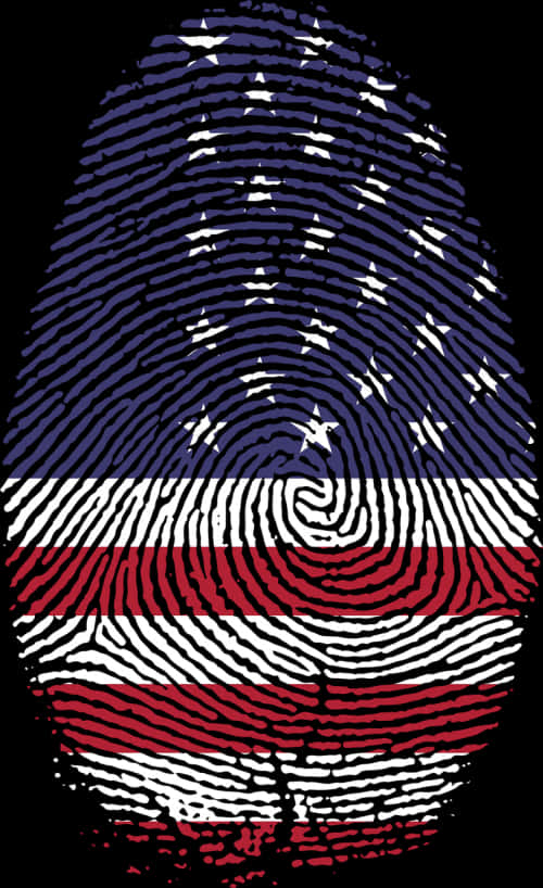 American Flag Fingerprint Illustration