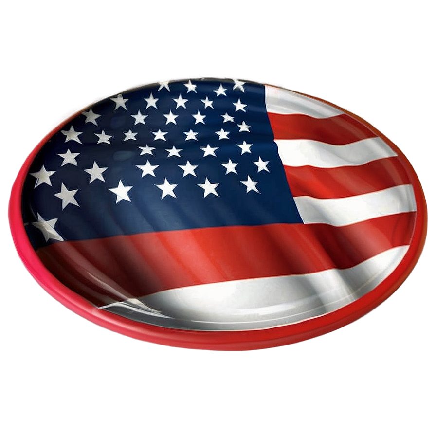 American Flag Frisbee Png Vrr21