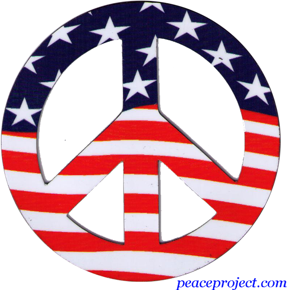 American Flag Peace Symbol