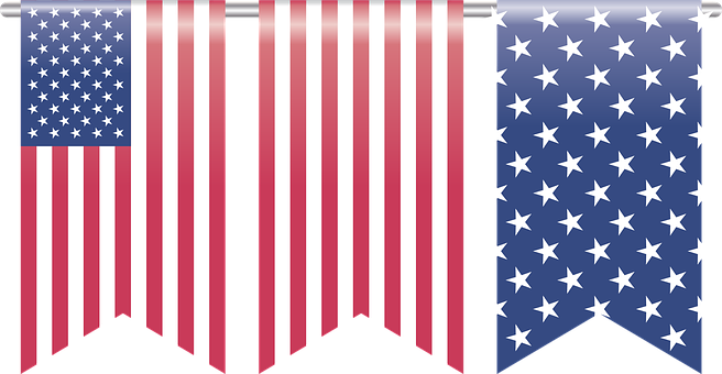 American Flag Ribbon Banner