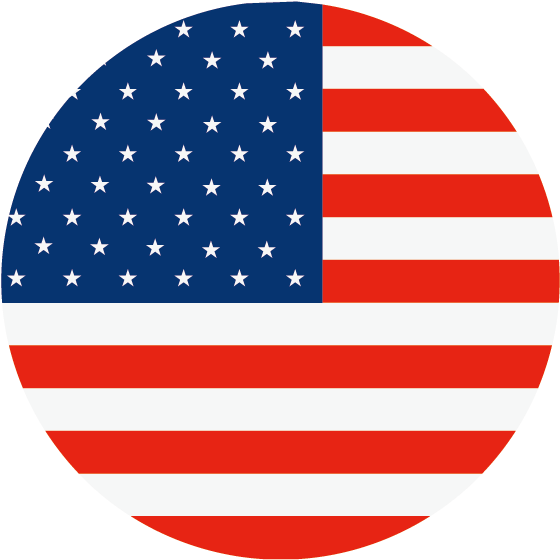 American Flag Round Icon