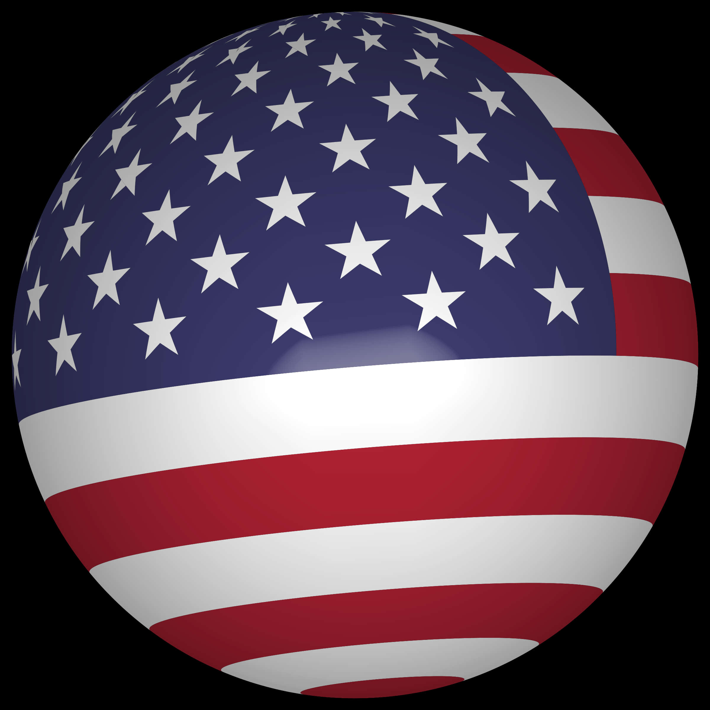 American Flag Sphere Graphic