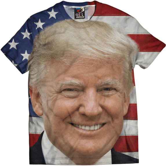 American Flag Trump T Shirt Design