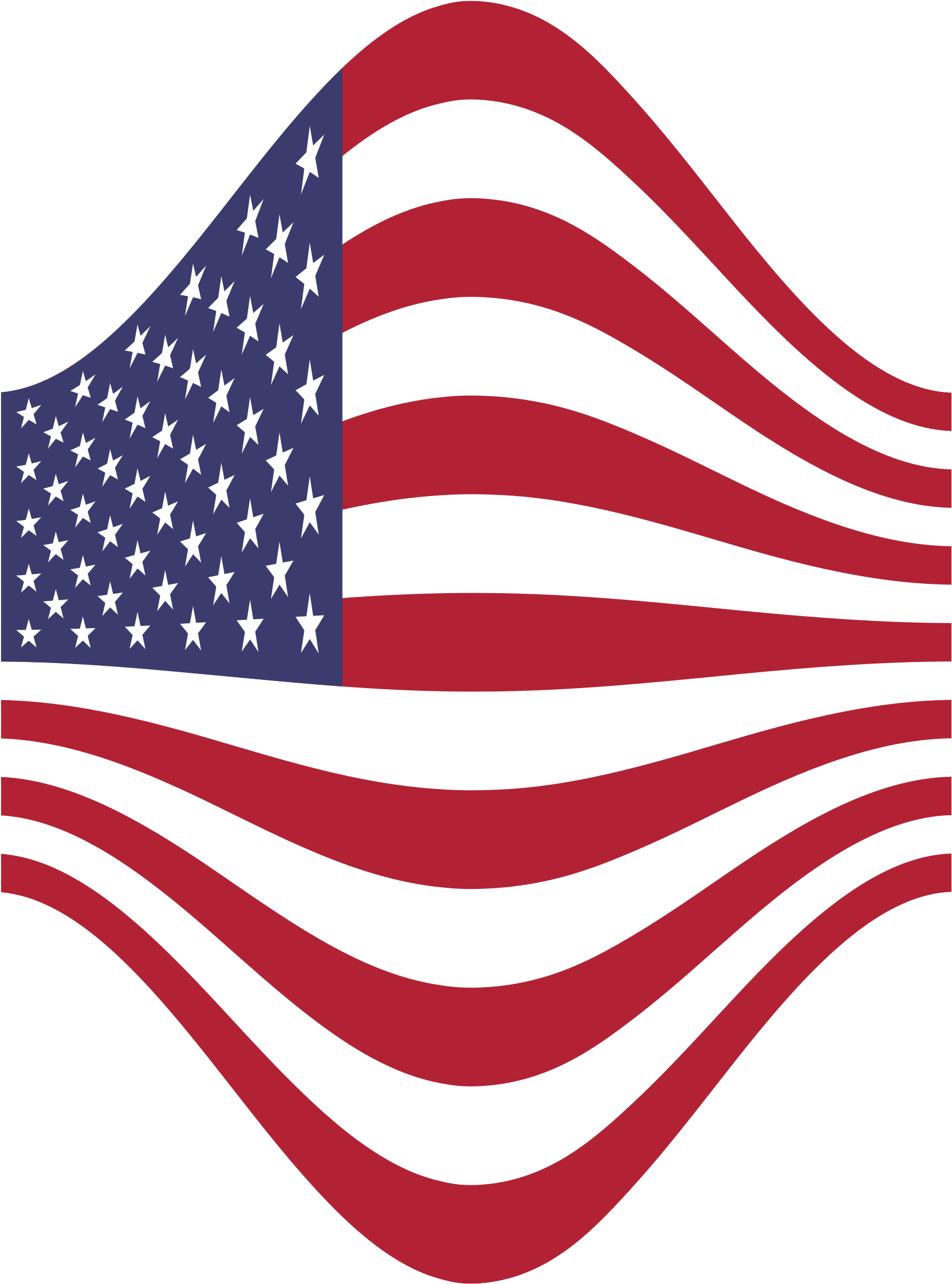 American Flag Wavy Graphic