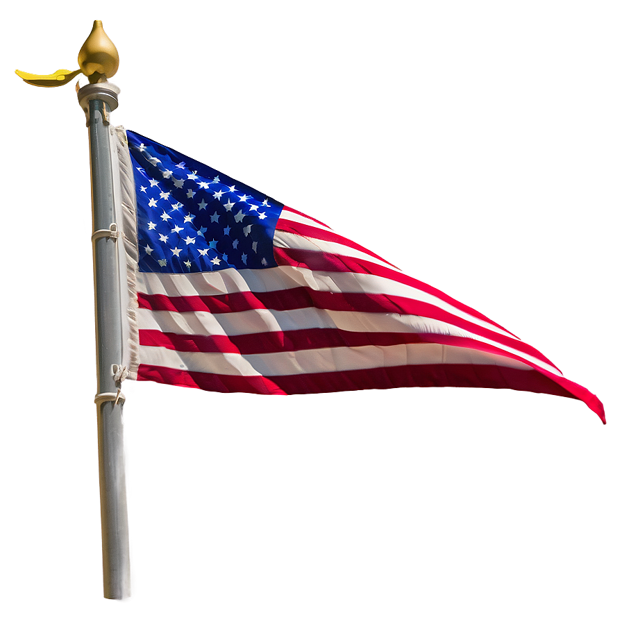 American Flag With Flagpole Png 06212024