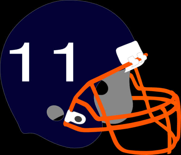 American Football Helmet Number11