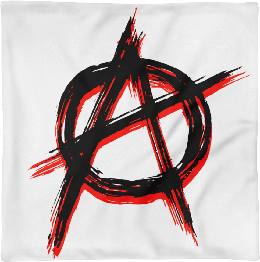 Anarchy Symbol Red Black Paint Splash