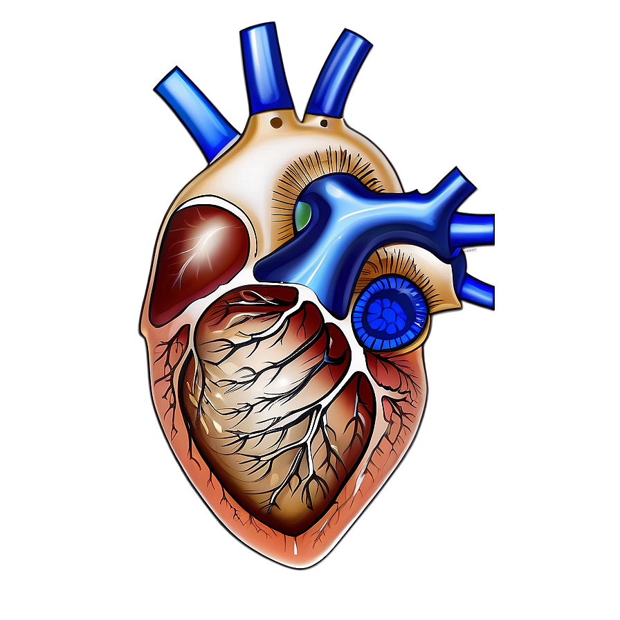 Anatomical Heart Tattoo Design Png Quj