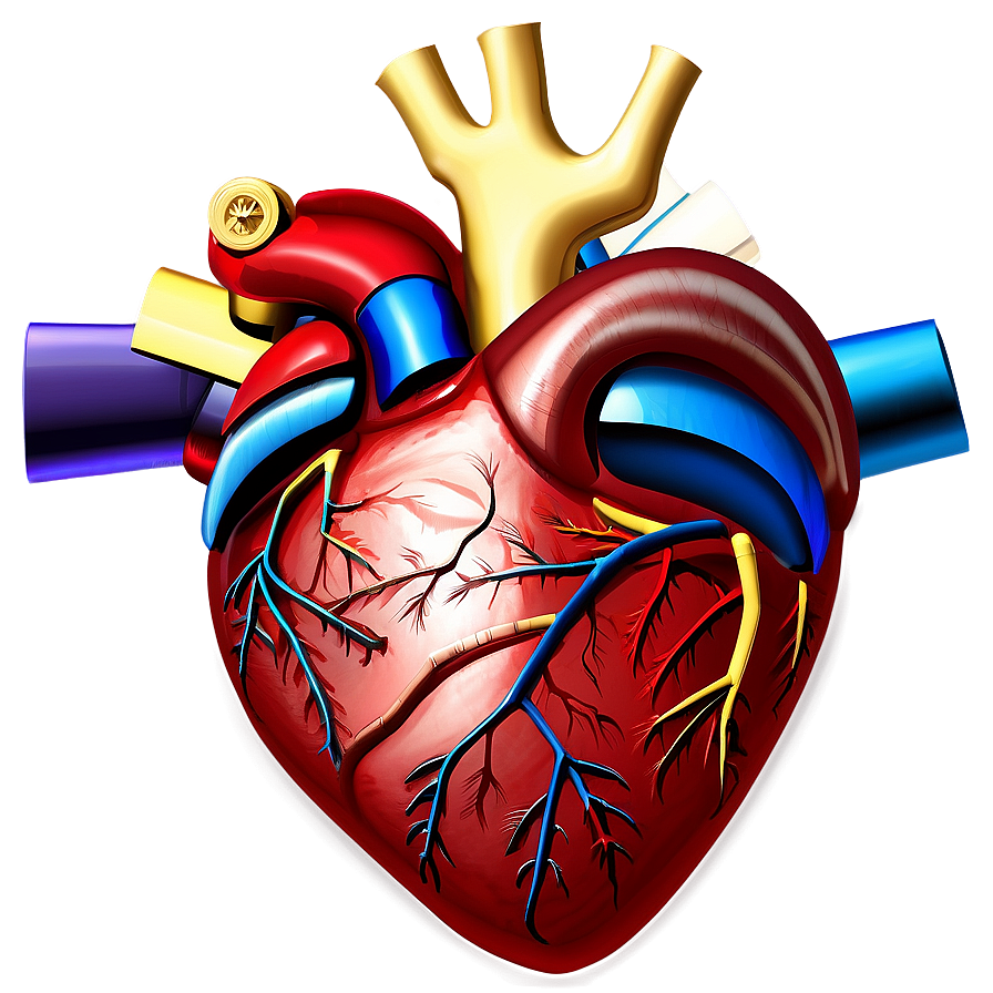 Anatomical Heart With Arrows Png 49