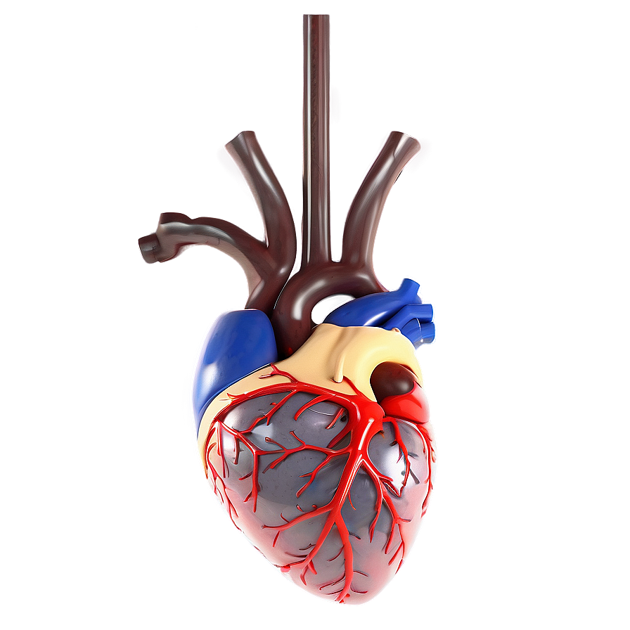 Anatomical Heart With Veins Png Jye