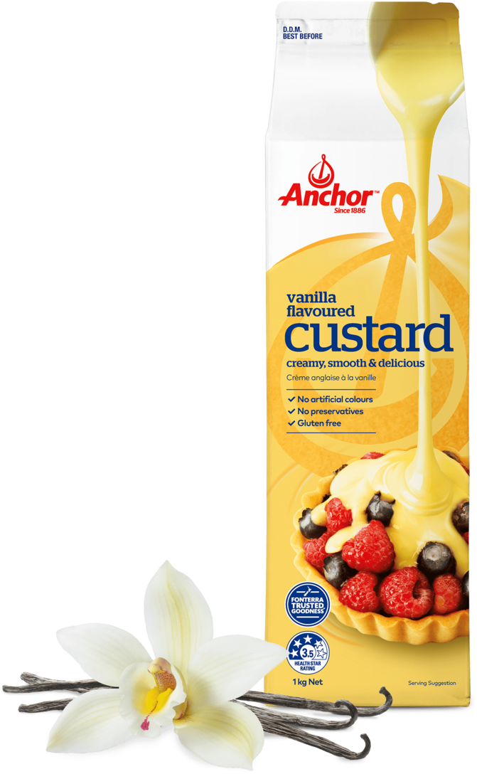 Anchor Vanilla Flavoured Custard Packaging