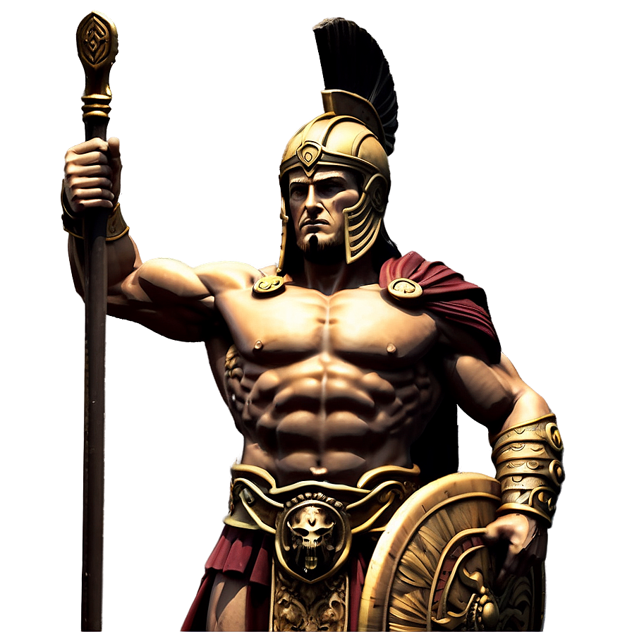 Ancient Ares Statue Png Miy