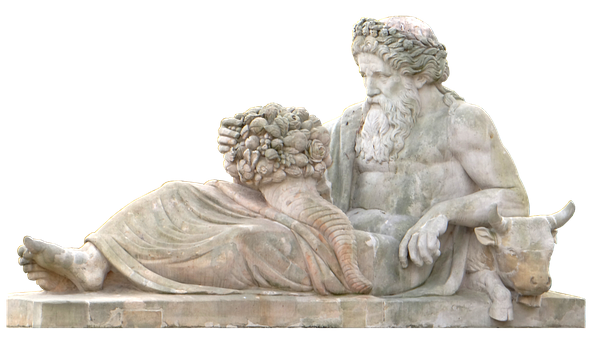 Ancient Greek Sculpture Dionysusand Silenus