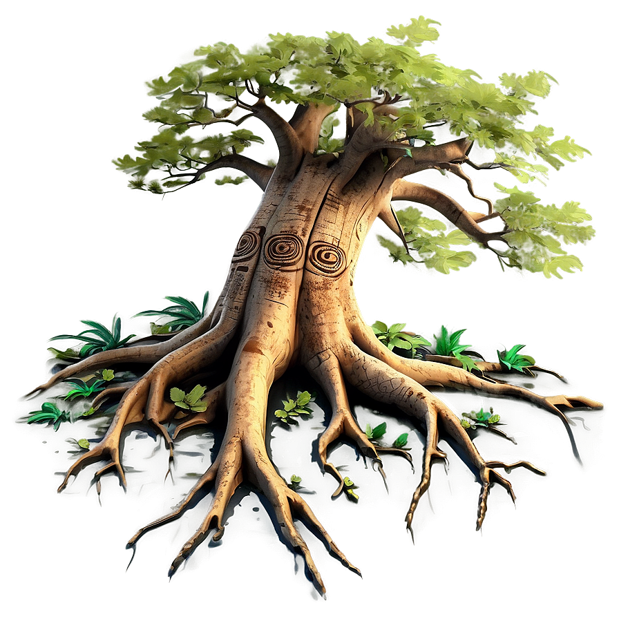 Ancient Tree Roots Art Png 82