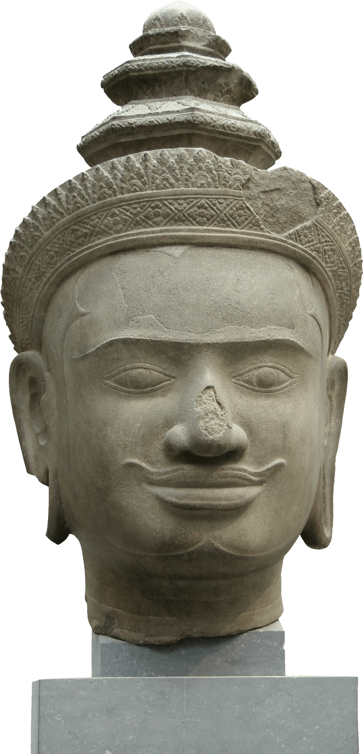 Ancient Vishnu Head Sculpture