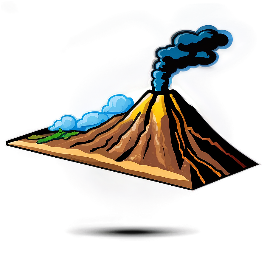 Ancient Volcano Illustration Png Pkh11