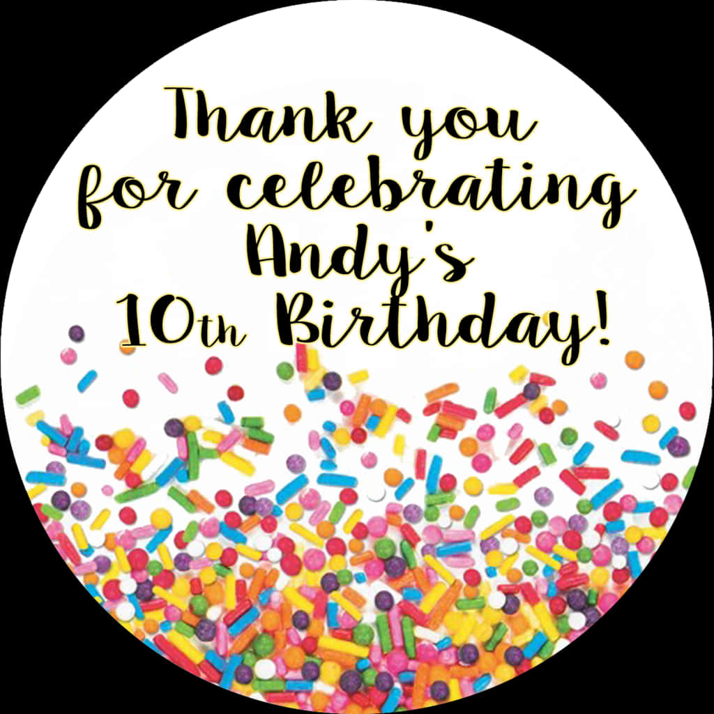 Andys10th Birthday Celebration Sprinkles