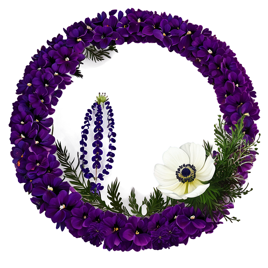 Anemone Flower Circle Png 06252024