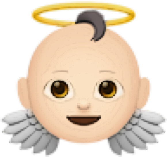 Angel Baby Emoji Graphic